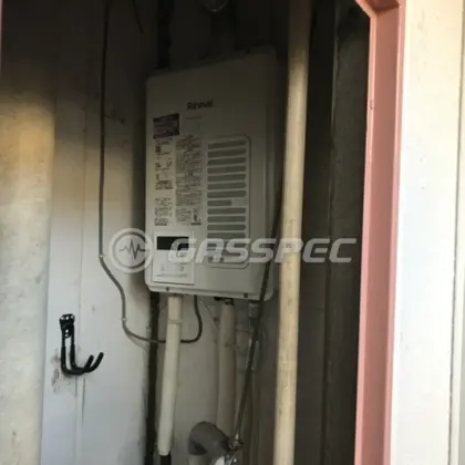 施工後の給湯器（リンナイ RUX-V1615SWFA(B)-E）