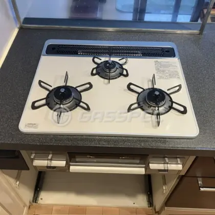 施工後のビルトインガスコンロ（パロマ PD-509WS-60CV）