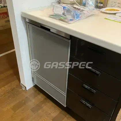 施工後のビルトイン食洗機（パナソニック NP-45BD1S）
