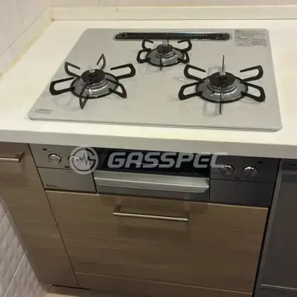施工後のビルトインガスコンロ（パロマ PD-893WS-U60CV）