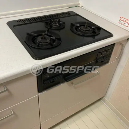施工前のビルトインガスコンロ（T32-60-3）