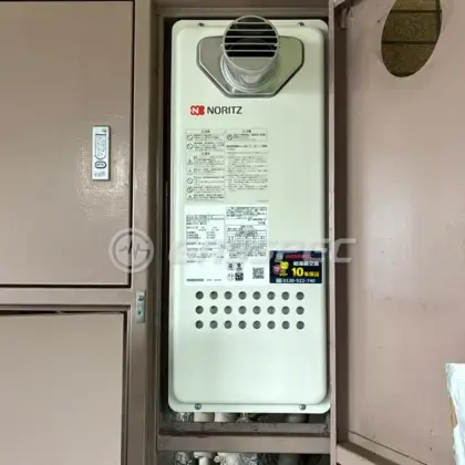 施工後の給湯器（ノーリツ GQ-1628AWX-T-DX BL）