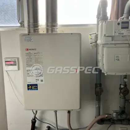 施工後の給湯器（ノーリツ GQ-3210WZ-FF-3）