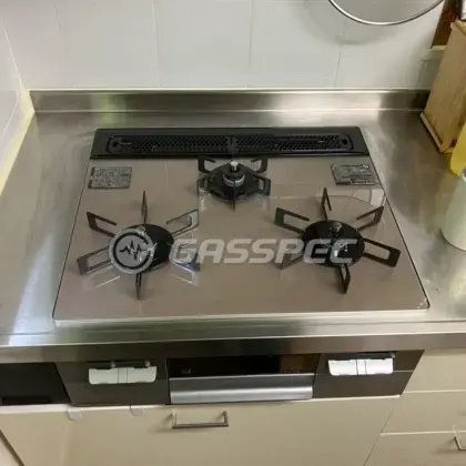施工後のビルトインガスコンロ（ノーリツ N3WV6RWAP3SIC）