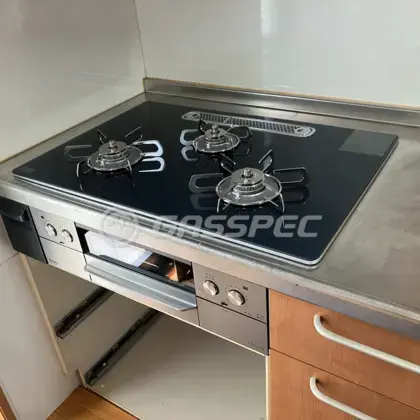施工後のビルトインガスコンロ（パロマ PD-893WT-U75GA2）