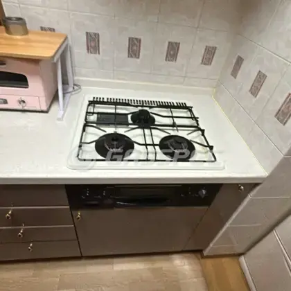 施工前のビルトインガスコンロ（DG3057NR）