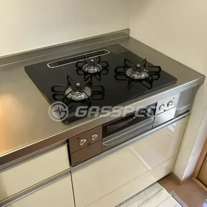 施工後のビルトインガスコンロ（パロマ PD-893WS-U60CK）