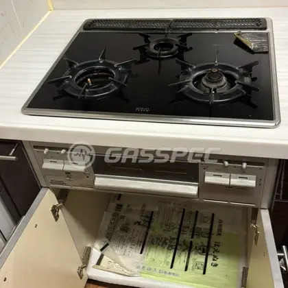 施工前のビルトインガスコンロ（RBG-N31A9GS1M）
