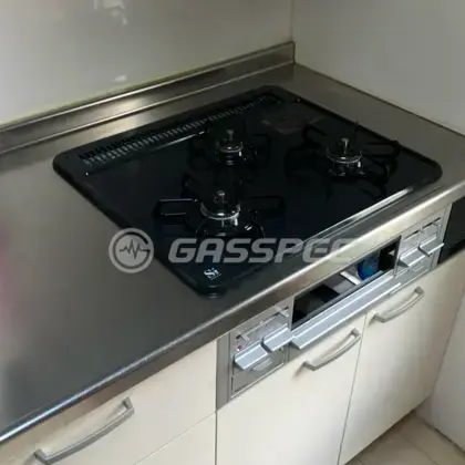 施工後のビルトインガスコンロ（パロマ PD-N36AS）
