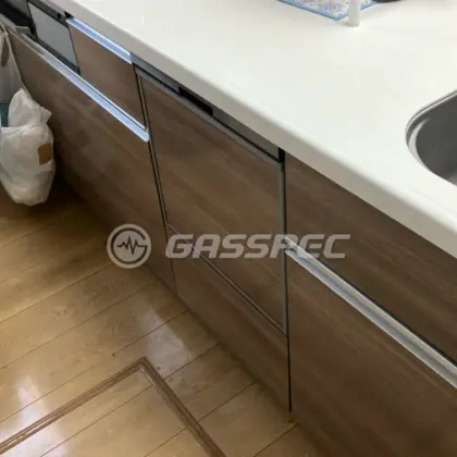 施工後のビルトイン食洗機（パナソニック NP-45BS1S）