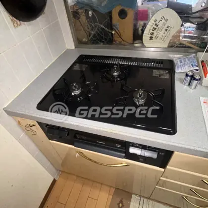 施工後のビルトインガスコンロ（ノーリツ N3GV2RVQ1）