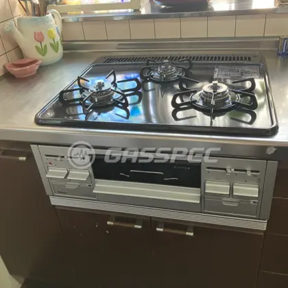 施工後のビルトインガスコンロ（パロマ PD-N36WS）