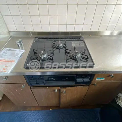 施工後のビルトインガスコンロ（パロマ PD-N36）