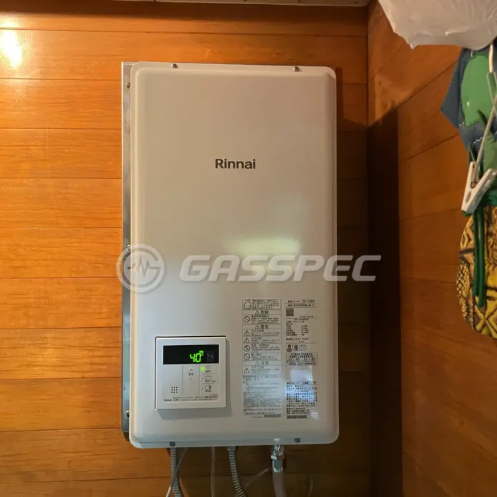交換後の給湯器（リンナイ RUX-V1615SFFBA(A)-E）