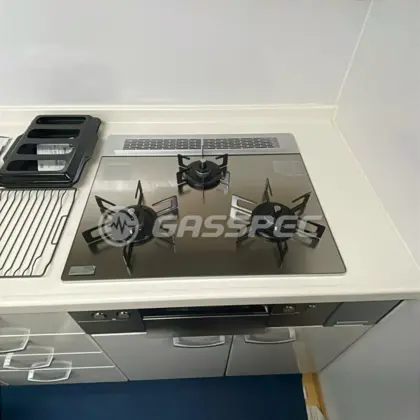 交換後のビルトインガスコンロ ノーリツ N3WU3PWASKSTEC