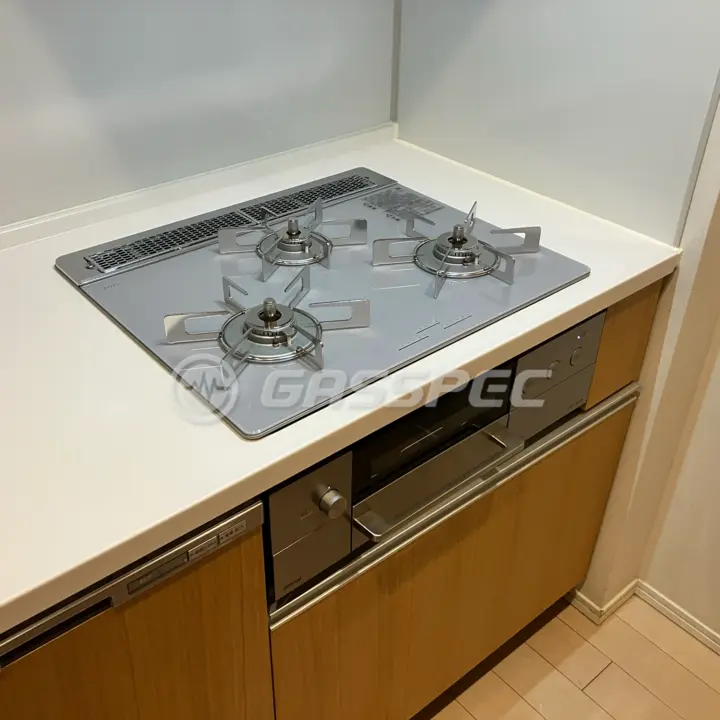 交換後のビルトインガスコンロ（リンナイ RHS31W38M14RCSTW）