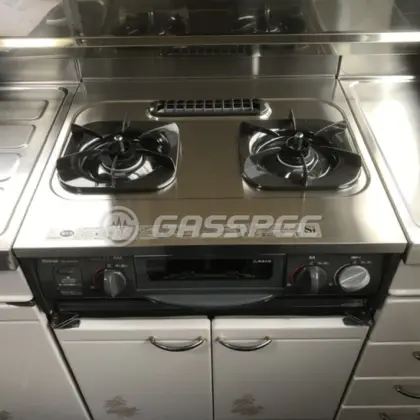 施工後のビルトインガスコンロ（リンナイ URG-655TS2A-L）