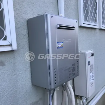 施工後の給湯器（ノーリツ GT-C2472AW BL）