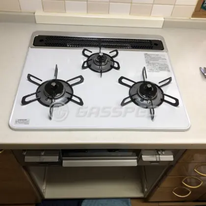 施工後のビルトインガスコンロ（パロマ PD-509WS-60CV）