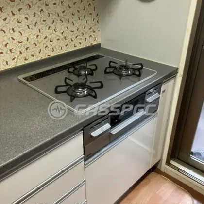 施工後のビルトインガスコンロ（パロマ PD-743WS-60CD）