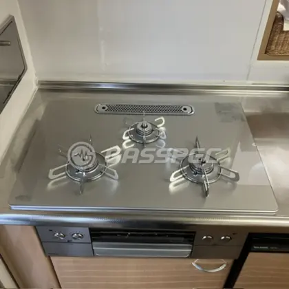 施工後のビルトインガスコンロ（パロマ PD-893WT-U75GH）
