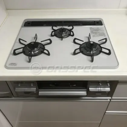 施工後のビルトインガスコンロ（パロマ PD-509WS-60CV）