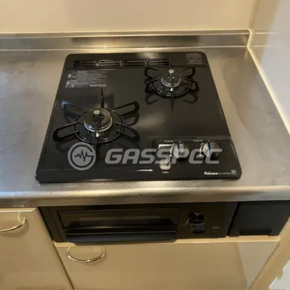 施工後のビルトインガスコンロ（パロマ PD-N202BG）