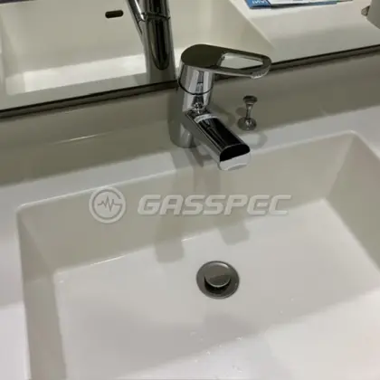 施工後の水栓・蛇口（KVK FSL150DT）
