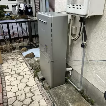 三重県名張市 交換後の給湯器 ノーリツ GT-C2472SAW BL