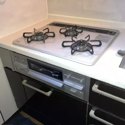三重県津市 交換後のビルトインガスコンロ パロマ PD-509WS-60CV