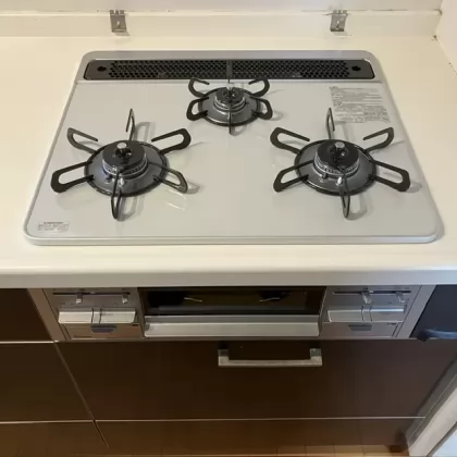 茨城県守谷市 交換後のビルトインガスコンロ パロマ PD-509WS-60CV