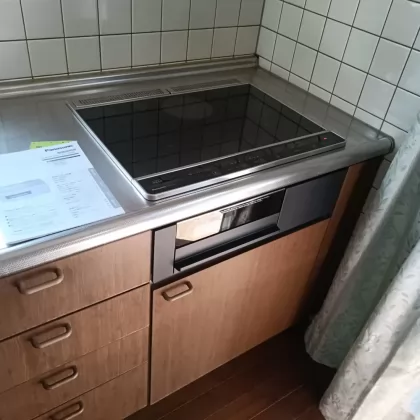 福岡県飯塚市 交換後のIHクッキングヒーター パナソニック KZ-L32AK