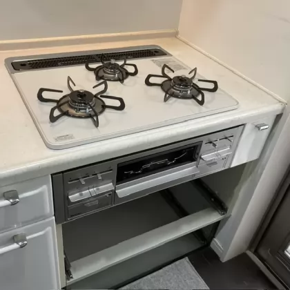 神奈川県藤沢市 交換後のビルトインガスコンロ パロマ PD-509WS-60CV