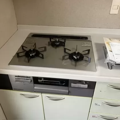 奈良県生駒郡三郷町 交換後のビルトインガスコンロ ノーリツ N3WV6RWAP2SIC
