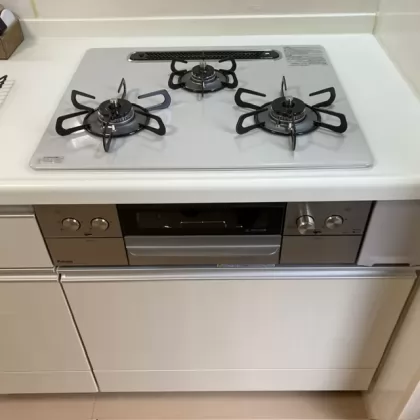 神奈川県藤沢市 交換後のビルトインガスコンロ パロマ PD-829WS-U60CV