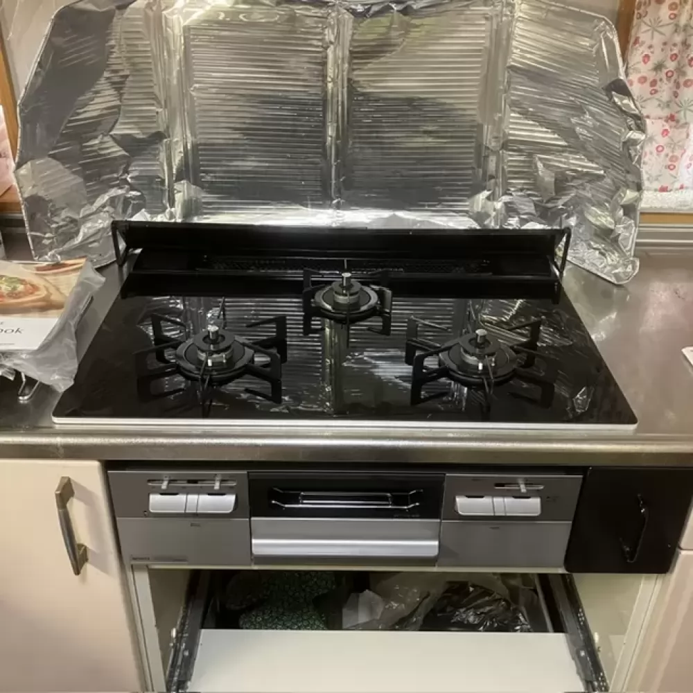 N3WV7RWAP1SICのビルトインガスコンロ交換工事