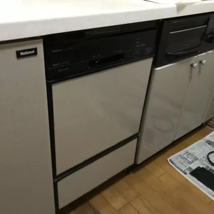 大阪府大阪市住之江区 交換前のビルトイン食洗機 パナソニック NP-45A2P1-K