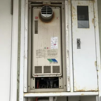 千葉県佐倉市 交換前の給湯器 ノーリツ GT-163W-T