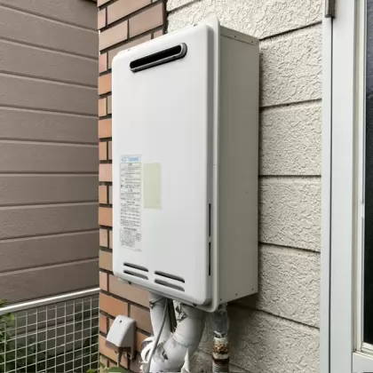 千葉県茂原市 交換前の給湯器 長府 GK-1621K
