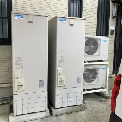 愛知県名古屋市北区 交換前の給湯器 三菱 SRT-HPT37WU5