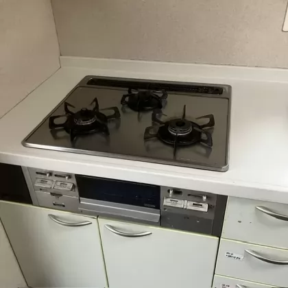 奈良県生駒郡三郷町 交換前のビルトインガスコンロ ハーマン C3WK3RJTSKSGR