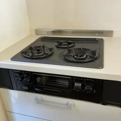 奈良県生駒市 交換前のビルトインガスコンロ ハーマン DG3295NF