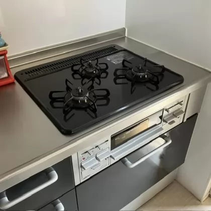 奈良県橿原市 交換前のビルトインガスコンロ パロマ P3634A0WHV