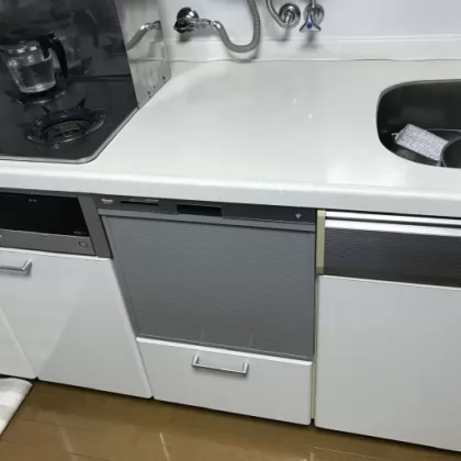 神奈川県横浜市戸塚区 交換後のビルトイン食洗機 リンナイ RSW-404LP