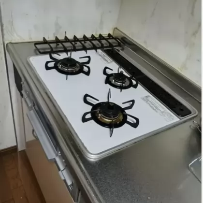 三重県鈴鹿市 交換前のビルトインガスコンロ パロマ PD-N57WV-60C-R
