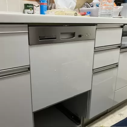 千葉県千葉市若葉区 交換前のビルトイン食洗機 リンナイ RKW-402G
