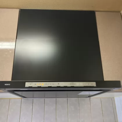 千葉県千葉市稲毛区 交換後のレンジフード ノーリツ NFG6S21MBA