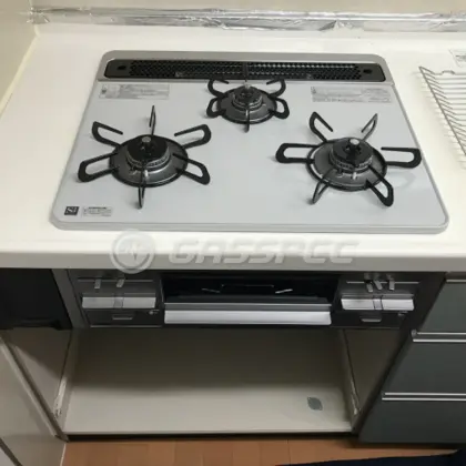東京都府中市 交換後のビルトインガスコンロ パロマ PD-509WS-60CV