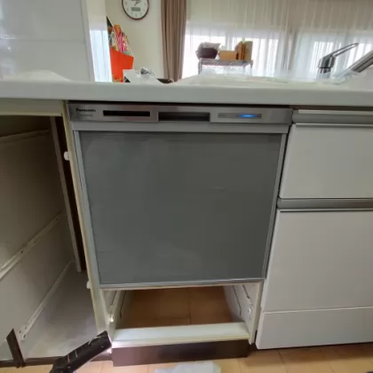 福岡県福岡市南区 交換後のビルトイン食洗機 パナソニック NP-45MS9S