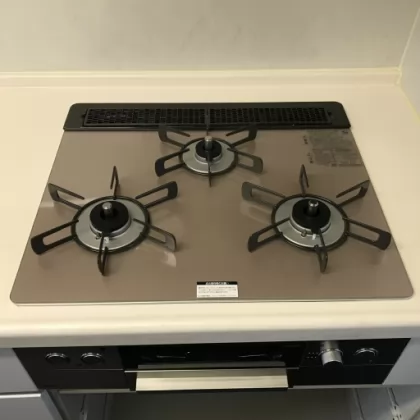 神奈川県横浜市緑区 交換後のビルトインガスコンロ リンナイ RHS31W32L22RSTW